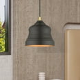 thumbnail image 4 of 55901-07-Livex Lighting-Endicott - 1 Light Mini Bell Pendant In Industrial Style-13 Inches Tall and 7 Inches Wide-Bronze/Antique Brass Finish, 4 of 13