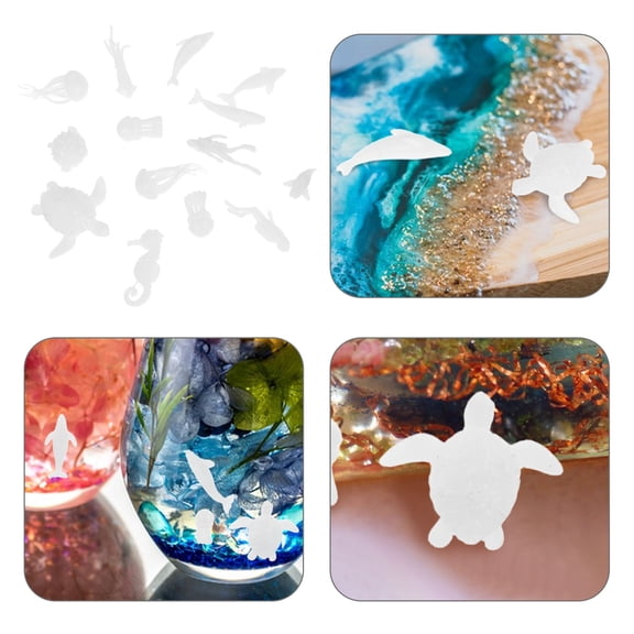 Supvox Earring Molds for Epoxy Resin Crystal DIY Filling Models White Plastic 1 Set