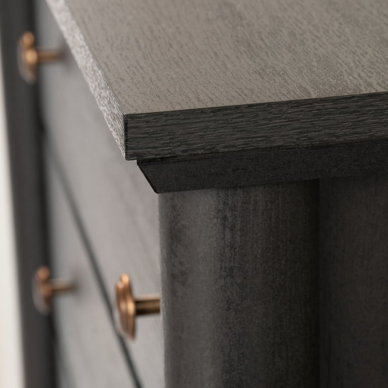 My Texas House Monroe 5-Drawer Dresser, Raven Black Oak Finish