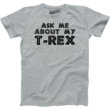 

Toddler Ask Me About My Trex T Shirt Funny Cool Dinosaur Flip Humor Tee For Kids (Light Heather Grey) - 5T