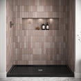 thumbnail image 2 of Streamline GB-2625-504-BL 60 in. x 32 in. Alcove Acrylic Shower Base in Glossy Black With Center Drain, Drain Included, 2 of 4