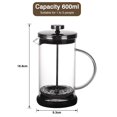 thumbnail image 4 of Cafetera de prensa francesa de 5 tazas y 600 ml, jarra francesa para café de filtro, espresso y té con triple filtro, apta para lavavajillas (negra), 4 of 4