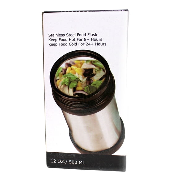 Stainless Steel Food Flask Lunch Bento Box 12 Ounce Portion Lunch Travel School Office