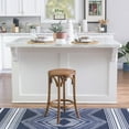 thumbnail image 2 of Whit Rattan Seat Backless Counter Stool, Walnut, 2 of 6