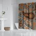 thumbnail image 2 of Elegant Vintage Shower Curtain 72x72 Inches, Quick-Dry Polyester with Plastic Hooks, Abstract Bohemian Floral Pattern for Bathroom Style, 2 of 5