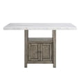 thumbnail image 6 of Steve Silver Grayson White Marble and Driftwood 6-Piece Counter Height Set, 6 of 7