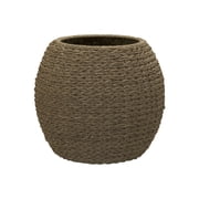 Household Essentials Handwoven Seagrass Barrel Wicker Storage Basket Side Table, Natural