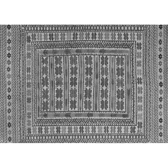 Ahgly Company Indoor Rectangle Southwestern Gray Country Area Rugs, 7' x 9'