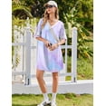 thumbnail image 5 of Ekouaer Nightgowns for Women Bamboo Viscose Nightgown Short Sleeve Sleep Shirts V Neck Nightshirt Soft Sleepwear, 5 of 6
