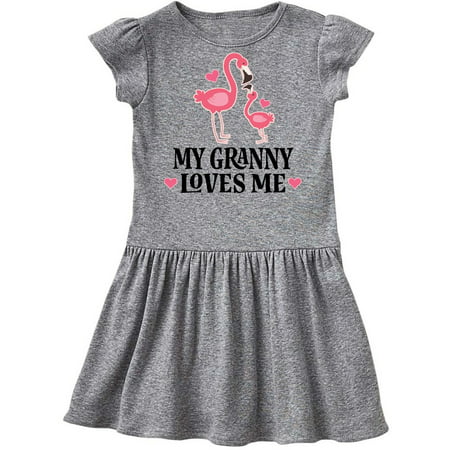 Granny Loves Me Flamingo Girls Infant Dress