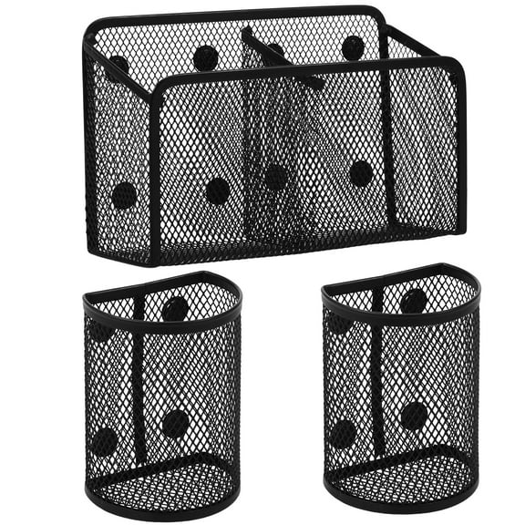 Iron Magnetic Pen Holder Stable Firm Pencil Locker Organizer Categorized Storage Magnetic Organizer Box Easy to Move for Fridge