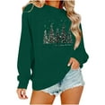 thumbnail image 4 of Christmas Tree Sweatshirts Women Pine Tree Print Shirts Nature Lover Gift Casual Tee Long Sleeve Xmas Pullover, 4 of 7