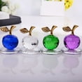 thumbnail image 4 of pitrice Crystal Apple Figurine Paperweight Ornament Home Decor Collectibles Gift Blue, 4 of 7