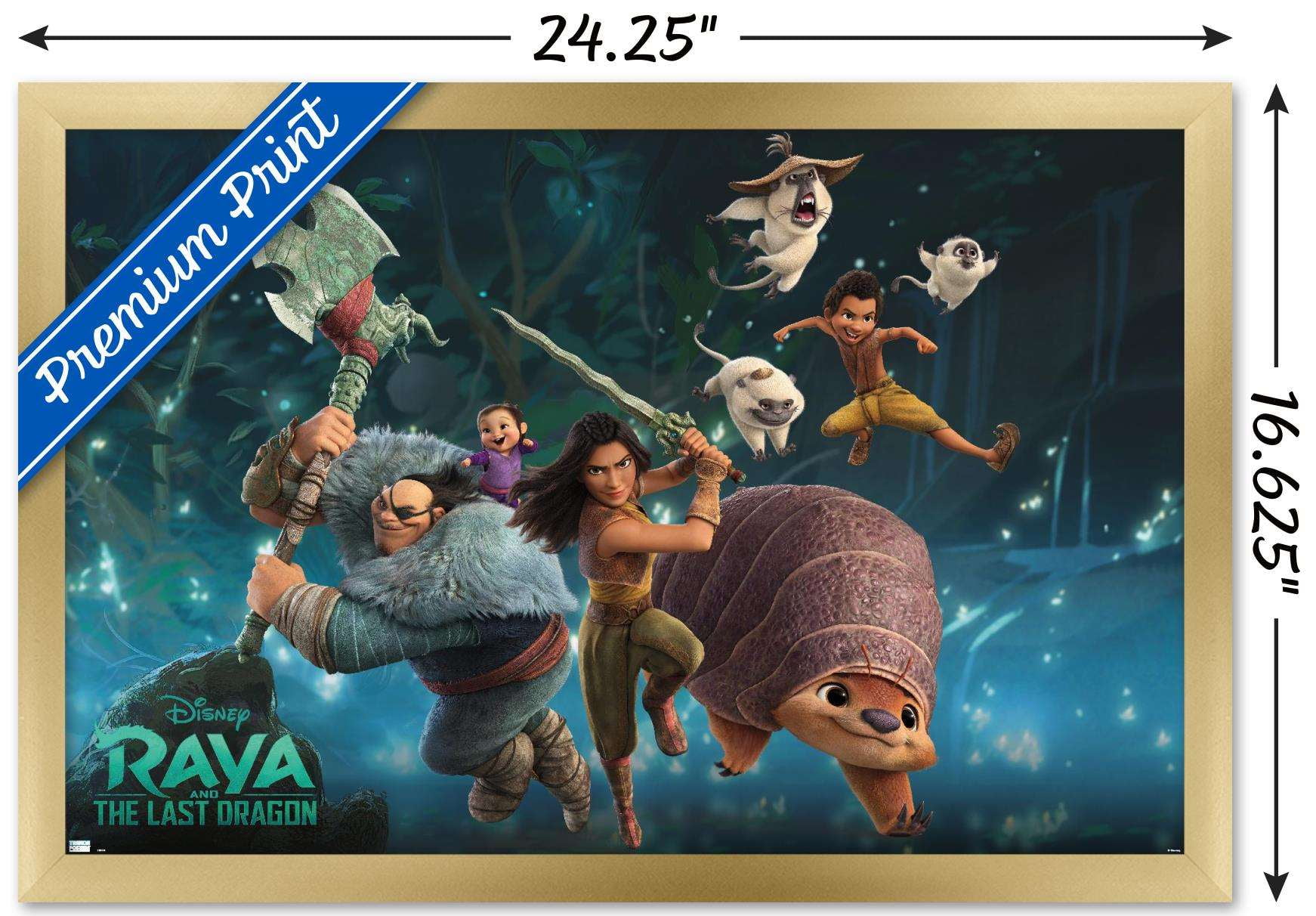 Disney Raya and the Last Dragon - Group Wall Poster, 14.725" x 22.375", Framed