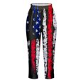 thumbnail image 4 of VERUGU Capris Pants for Women Summer Casual Elastic Waist Independence Day Printed Cropped Pants Black S, 4 of 5