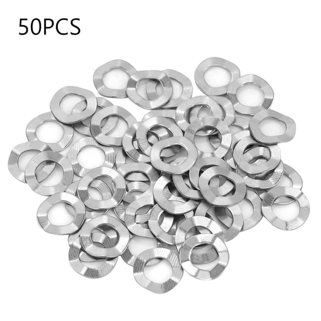 Oubit Spring Washer,M8 50pcs Stainless Steel Stainless Steel Wave Washer Washer Streamlined Design