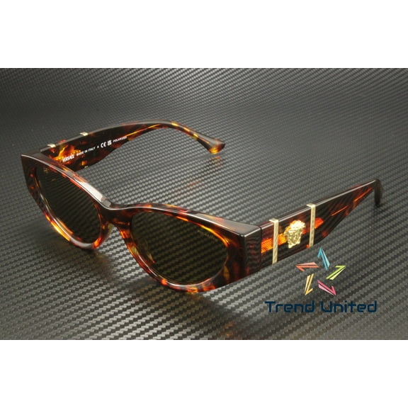 Versace 0VE4454 543783 Women's Havana Acetate Frame Sunglasses