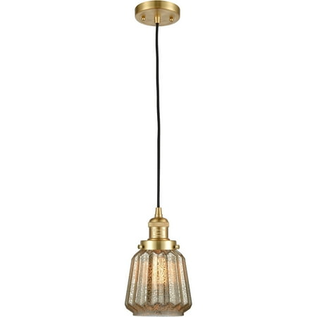 

Satin Gold Tone Mini Pendants 6 Wide Steel/Cast Brass/Glass Medium Base 1 Light Fixture