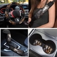 thumbnail image 3 of Yuyamidu Southwest Horse Car Accessories Sets with Car Seat Covers Black Car Floor Mats Steering Wheel Cover Seatbelt Pad Handbrake Cover Gear Shift Knob Cover Cup Mat, 15 Pack, 3 of 6