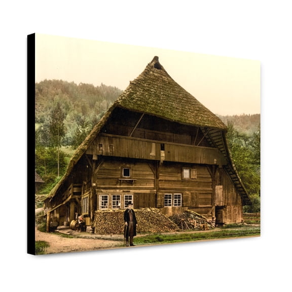 Canvas Print: A Peasant's House, Black Forest, Baden, Germany, circa 1890