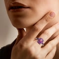 thumbnail image 4 of Ross-Simons Purple Turquoise and .20 ct. t.w. Amethyst Ring in Sterling Silver, Women's, Adult, 4 of 5