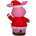 thumbnail image 4 of Holiday Living 3.5-ft Lighted Waving Pig in a Santa Suit Christmas Inflatable, 4 of 5