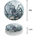 thumbnail image 1 of FMSHPON Octopus Set of 6 Round Coaster for Drinks, Absorbent Ceramic Stone Coasters Cup Mat with Cork Base for Home Kitchen Room Coffee Table Bar Decor, 1 of 6