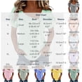 thumbnail image 4 of Otvok Womens Petal Sleeve Tops Summer Trendy T-Shirt Stripe Casual Loose Square Neck Button Blouse Tees, 4 of 6