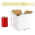 thumbnail image 3 of BagDream 4x4x4 Small Shipping Boxes White Corrugated Cardboard Paper Boxes for Small Bussiness, Packing and Mailing, 25 Pack, 3 of 7