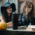 thumbnail image 3 of Halloween Tumbler with Lid and Straw 40oz,5D Black Gothic Bats Vacuum Insulated Leak Proof Tumbler,Goth Cute Spooky Gift Women Girls,Fall Thanksgiving Accessories Stainless Steel Coffee Cup, 3 of 6