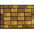 thumbnail image 1 of Ahgly Company Machine Washable Indoor Rectangle Abstract Yellow Modern Area Rugs, 3' x 5', 1 of 4