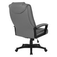 thumbnail image 5 of High Back Charcoal Bonded Leather Chair with Padded Loop Arms, 5 of 10