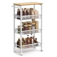 thumbnail image 1 of Carrito de almacenamiento rodante VASAGLE de 4 niveles, 22 x 45 x 77 cm, blanco, 1 of 6