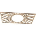 thumbnail image 2 of 28"W x 14"H x 10 3/8"ID x 1/4"T Hoover Wood Fretwork Pierced Ceiling Medallion, Alder, 2 of 3