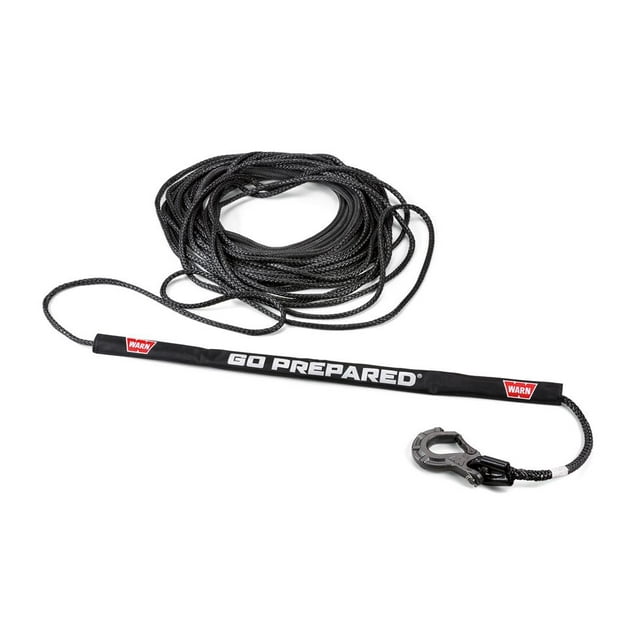 Warn Winch Cable Chafe Guard 100330 Protects Synthetic Winch Cable From Getting Snagged Or Cut; Slides Over Cable; Nylon; Black With Reflective Printing