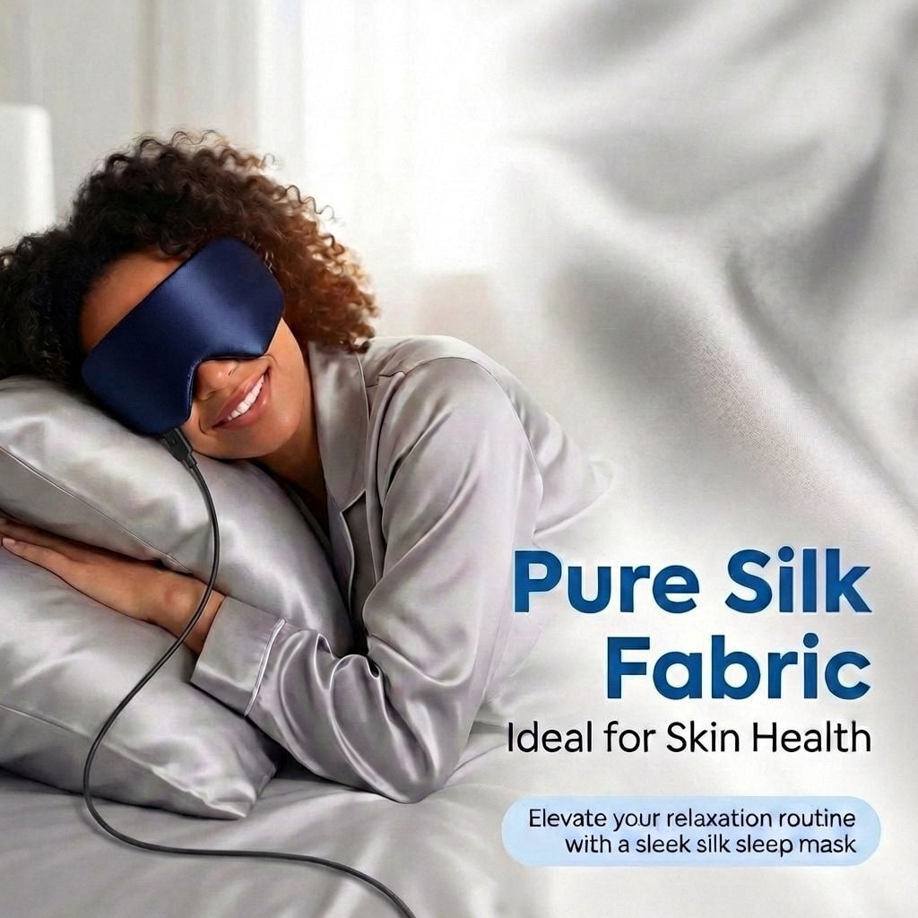 FACEMOON USB Heating Eye Mask, Warm Compress for Dry Eyes, Adjustable Temperature and Timer, Blepharitis and Sinus Migraine Relief