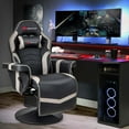 thumbnail image 4 of Goplus Massage Gaming Recliner Height Adjustable Racing Swivel Chair with Cup Holder Grey, 4 of 10