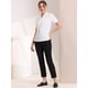 thumbnail image 4 of Blusas de gasa con cuello en V casual de manga corta para mujer con corbata blanco S Allegra K, 4 of 5