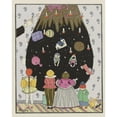 thumbnail image 2 of Charles Martin 12x14 Black Ornate Wood Framed Double Matted Museum Art Print Titled: Children's Costumes for Christmas (1914), 2 of 5