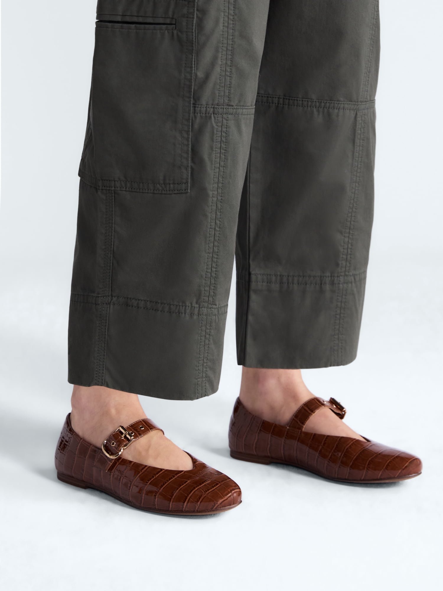 Free Assembly Women's Croco Mary Jane Flats