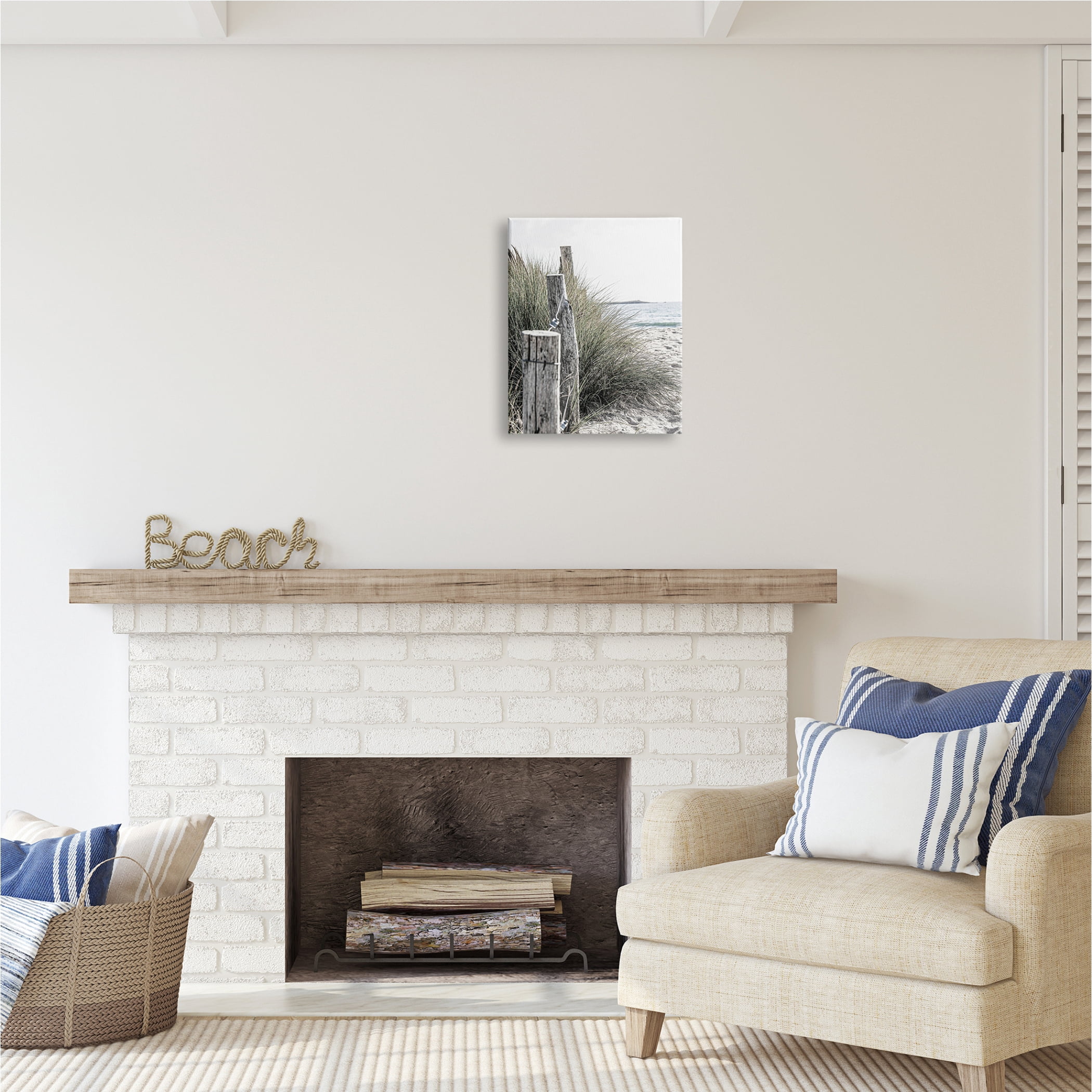 Stupell Industries Coastal Beach Landscape Nature Photography Gallery Wrapped Canvas Print Wall Art, 16 x 20