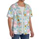 thumbnail image 2 of Balery Love You Rabbit Camisa Casual de Manga Corta con Botones para Hombre, Texturizada, Estilo Cubano, para Playa, Verano-4X-Large, 2 of 5