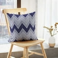 thumbnail image 5 of LALILO Throw Pillow Covers Chevron Chevron With Navy Blue Zigzag Chevron Cushion Cover 18" x 18", 2 Pack, 5 of 6
