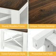thumbnail image 5 of DWVO Farmhouse Coffee Table with Storage, 2-Tier Thicken Wood Accent Cocktail Center Table for Living Room, Brown, 5 of 6