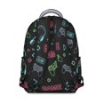 thumbnail image 2 of Game Controller Black Pattern Backpack for School, Cute School Bag with Adjustable Shoulder Straps and Padded Back, 15.3"x11"x7.1", 2 of 3