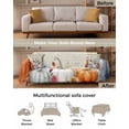 thumbnail image 3 of Thanksgiving Sofa Covers for 3 Cushion,Washable Couch Cover for Sectional Sofa Slipcovers,Sunflower Eucalyptus Retro Maple Leaf Harvest Pumpkin Loveseat Covers Futon Cover Throw Blanket 71x118, 3 of 8