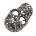 thumbnail image 2 of Vintage Skull Brooch Rhinestone Sparkly Nickle Free Skull Head Pin Brooch Accessory Black, 2 of 5