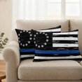thumbnail image 2 of Independence Day Pillow Covers 2 Pack Watercolor U. S. Flag Cute Rottweiler Butterfly Retro Pillowcase Waterproof Outdoor Throw Pillow Cover for Patio Balcony Rectangular Cushion 20”x12”, 2 of 9