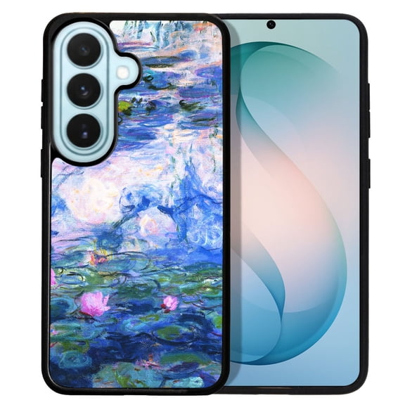 WIRESTER Shockproof Soft Rubber Cover Case for Samsung Galaxy S26 6.3" 2026, Claude Monet Water Lilies