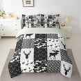 thumbnail image 2 of Homewish Retro Camouflage 7-Piece Bedding Comforter Set,Jungle Animal Moose Deer King Bedding Sets,Rustic Farmhouse Cabin Bed Sheets For Boy Teens,Microfiber Bedroom Decor Reversible, 2 of 8